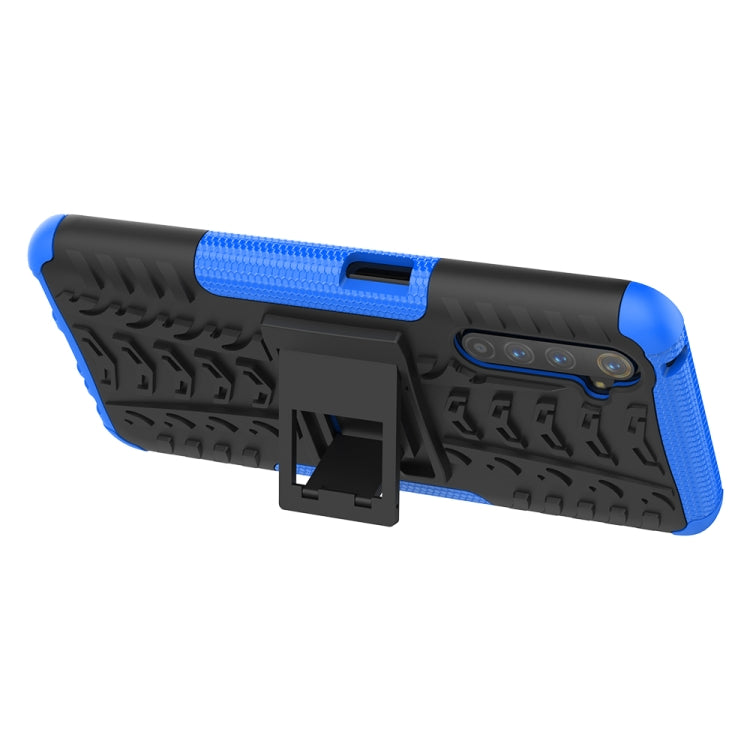 For OPPO Realme 6 Pro Tire Texture Shockproof TPU+PC Protective Case with Holder