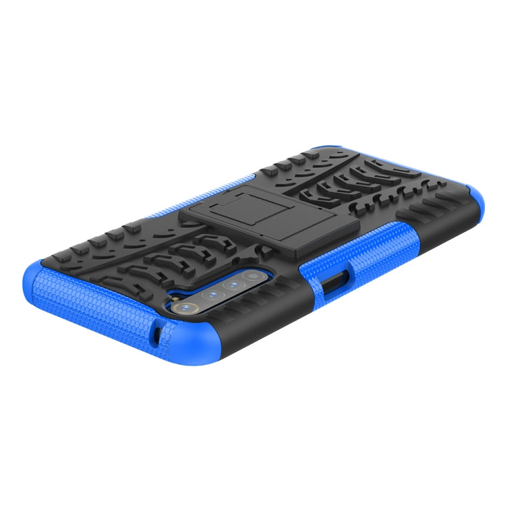 For OPPO Realme 6 Pro Tire Texture Shockproof TPU+PC Protective Case with Holder