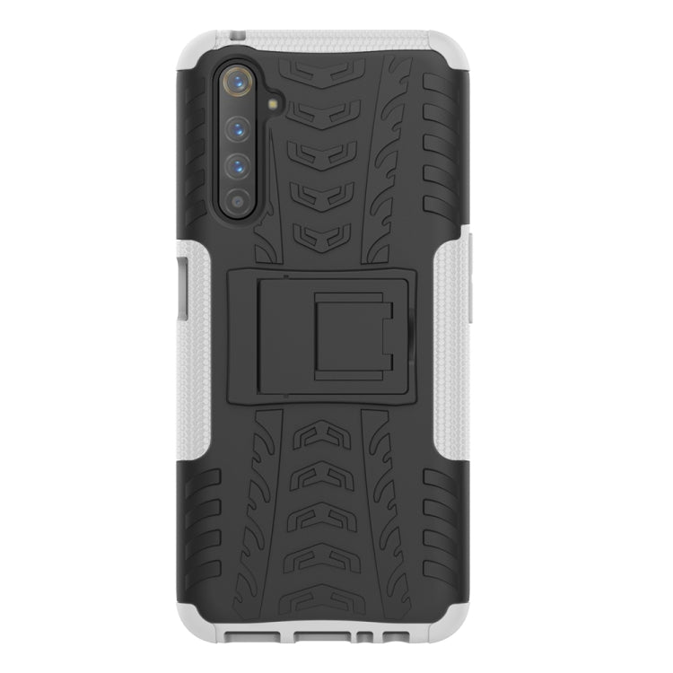 For OPPO Realme 6 Pro Tire Texture Shockproof TPU+PC Protective Case with Holder