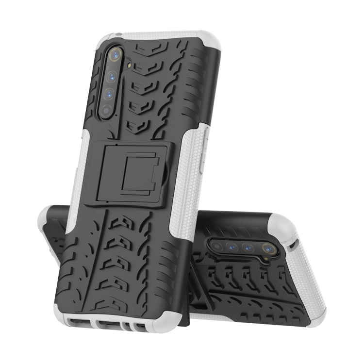 For OPPO Realme 6 Pro Tire Texture Shockproof TPU+PC Protective Case with Holder