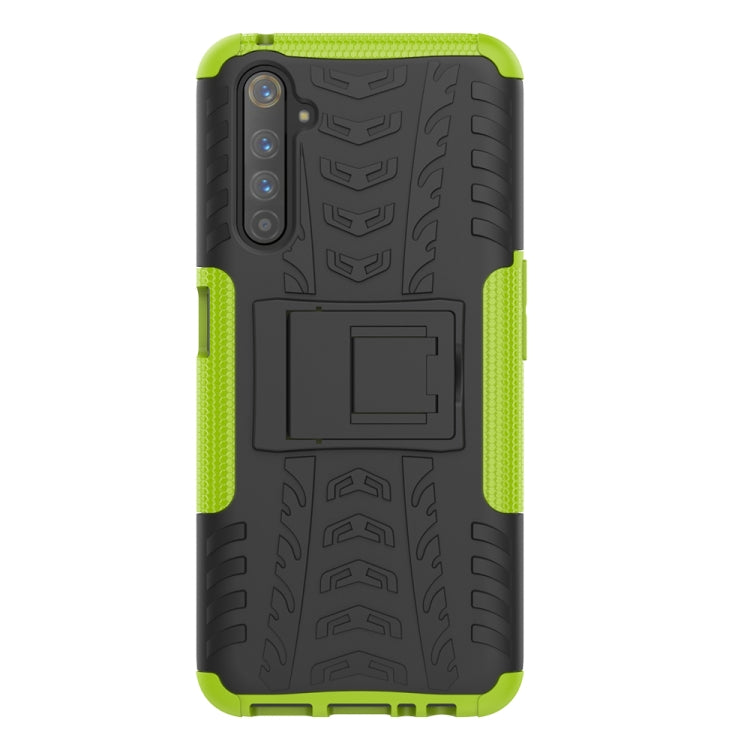 For OPPO Realme 6 Pro Tire Texture Shockproof TPU+PC Protective Case with Holder
