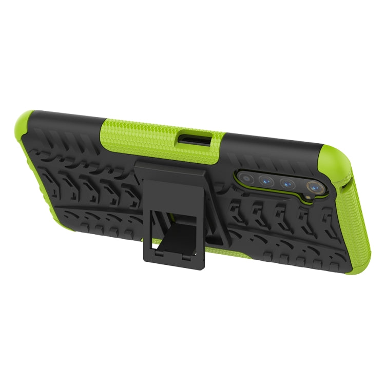 For OPPO Realme 6 Pro Tire Texture Shockproof TPU+PC Protective Case with Holder