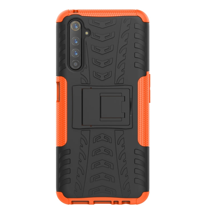 For OPPO Realme 6 Pro Tire Texture Shockproof TPU+PC Protective Case with Holder