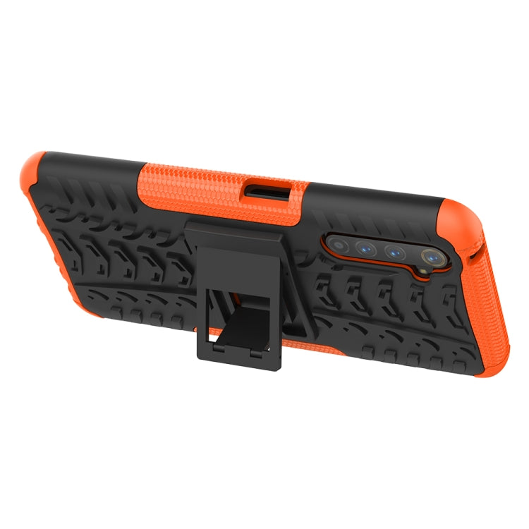 For OPPO Realme 6 Pro Tire Texture Shockproof TPU+PC Protective Case with Holder