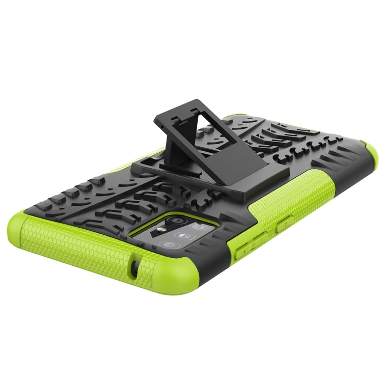 For Samsung Galaxy A51 5G Tire Texture Shockproof TPU+PC Protective Case with Holder