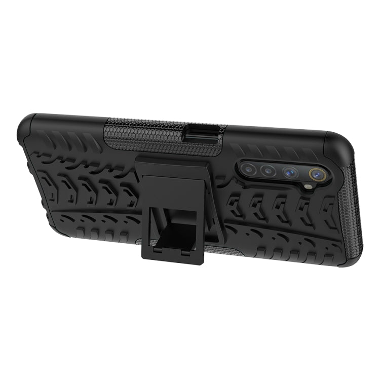 For OPPO Realme 6 Tire Texture Shockproof TPU+PC Protective Case,with Holder