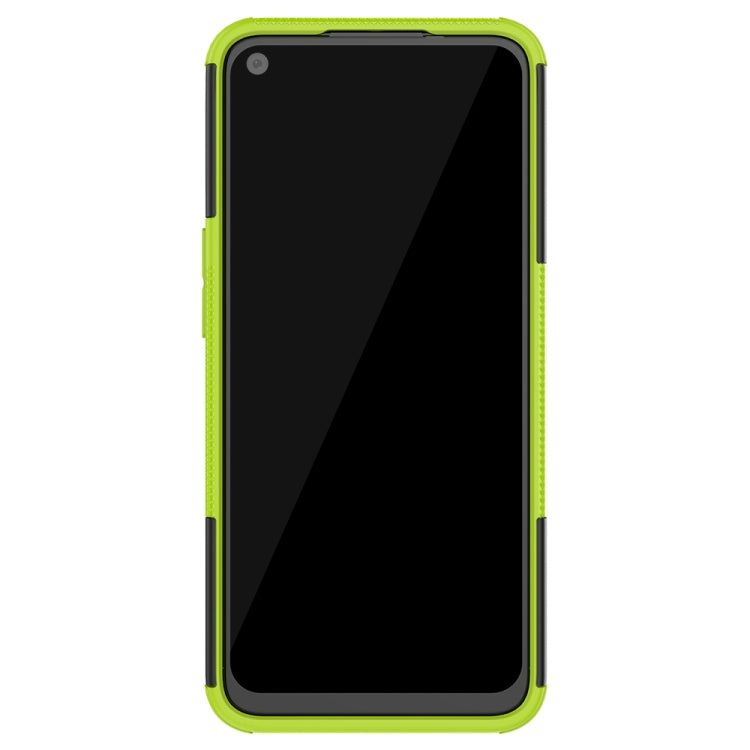 For OPPO Realme 6 Tire Texture Shockproof TPU+PC Protective Case,with Holder