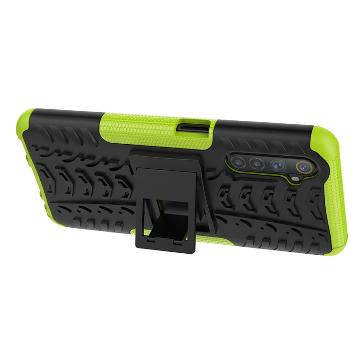 For OPPO Realme 6 Tire Texture Shockproof TPU+PC Protective Case,with Holder