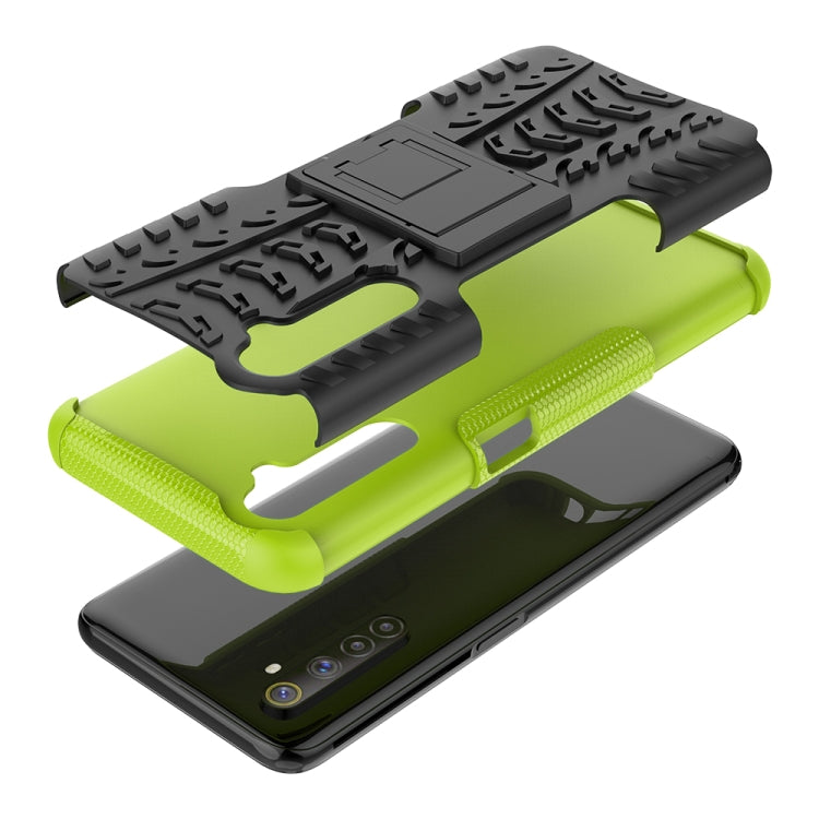 For OPPO Realme 6 Tire Texture Shockproof TPU+PC Protective Case,with Holder