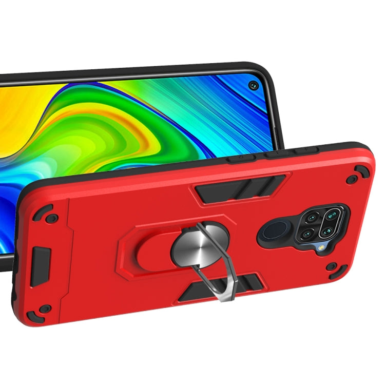 For Xiaomi Redmi Note 9 2 in 1 Armour Series PC + TPU Protective Case with Ring Holder