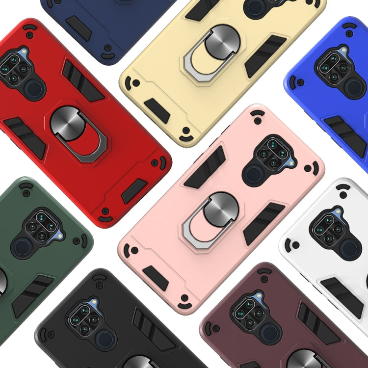 For Xiaomi Redmi Note 9 2 in 1 Armour Series PC + TPU Protective Case with Ring Holder