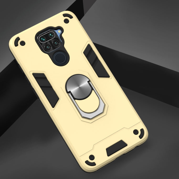 For Xiaomi Redmi Note 9 2 in 1 Armour Series PC + TPU Protective Case with Ring Holder