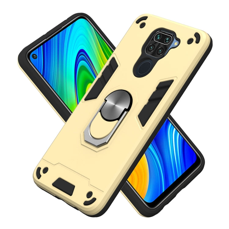 For Xiaomi Redmi Note 9 2 in 1 Armour Series PC + TPU Protective Case with Ring Holder