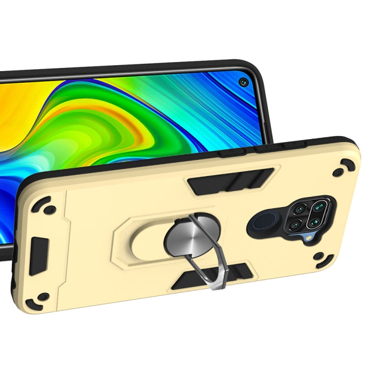 For Xiaomi Redmi Note 9 2 in 1 Armour Series PC + TPU Protective Case with Ring Holder