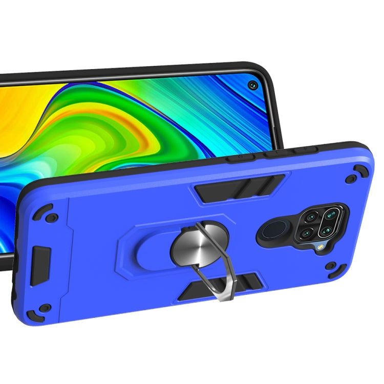 For Xiaomi Redmi Note 9 2 in 1 Armour Series PC + TPU Protective Case with Ring Holder