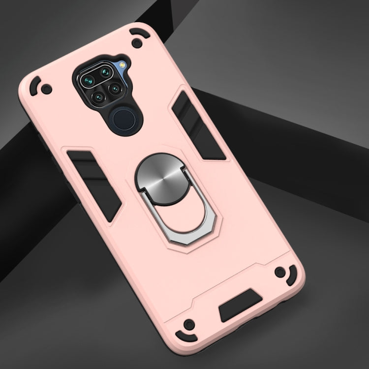 For Xiaomi Redmi Note 9 2 in 1 Armour Series PC + TPU Protective Case with Ring Holder