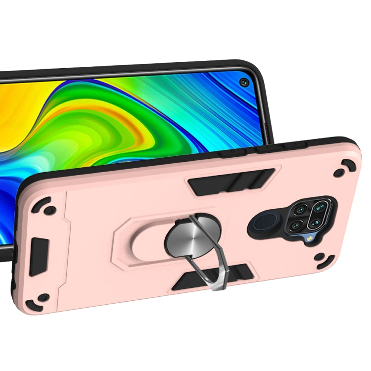 For Xiaomi Redmi Note 9 2 in 1 Armour Series PC + TPU Protective Case with Ring Holder
