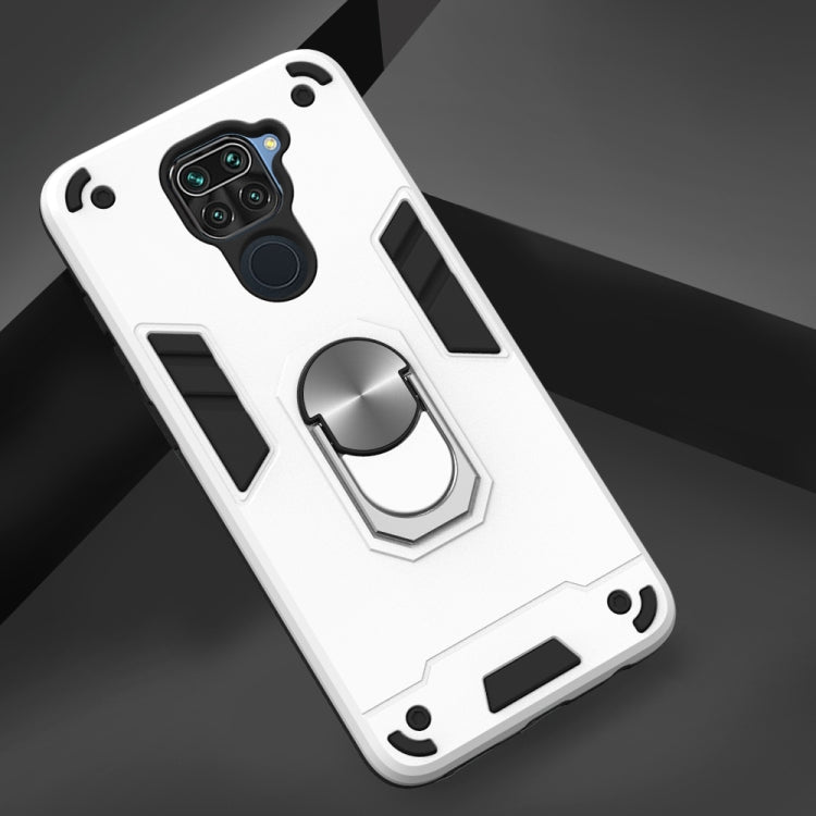 For Xiaomi Redmi Note 9 2 in 1 Armour Series PC + TPU Protective Case with Ring Holder