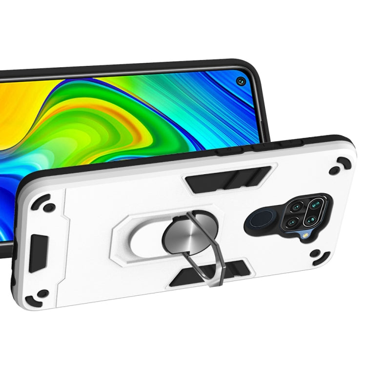 For Xiaomi Redmi Note 9 2 in 1 Armour Series PC + TPU Protective Case with Ring Holder