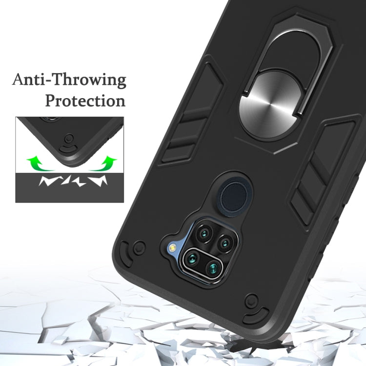 For Xiaomi Redmi Note 9 2 in 1 Armour Series PC + TPU Protective Case with Ring Holder
