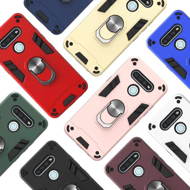 For LG K51 / Q51 2 in 1 Armour Series PC + TPU Protective Case with Ring Holder