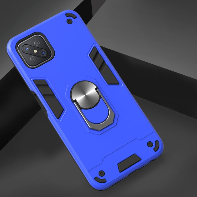 For OPPO A92s 2 in 1 Armour Series PC + TPU Protective Case with Ring Holder