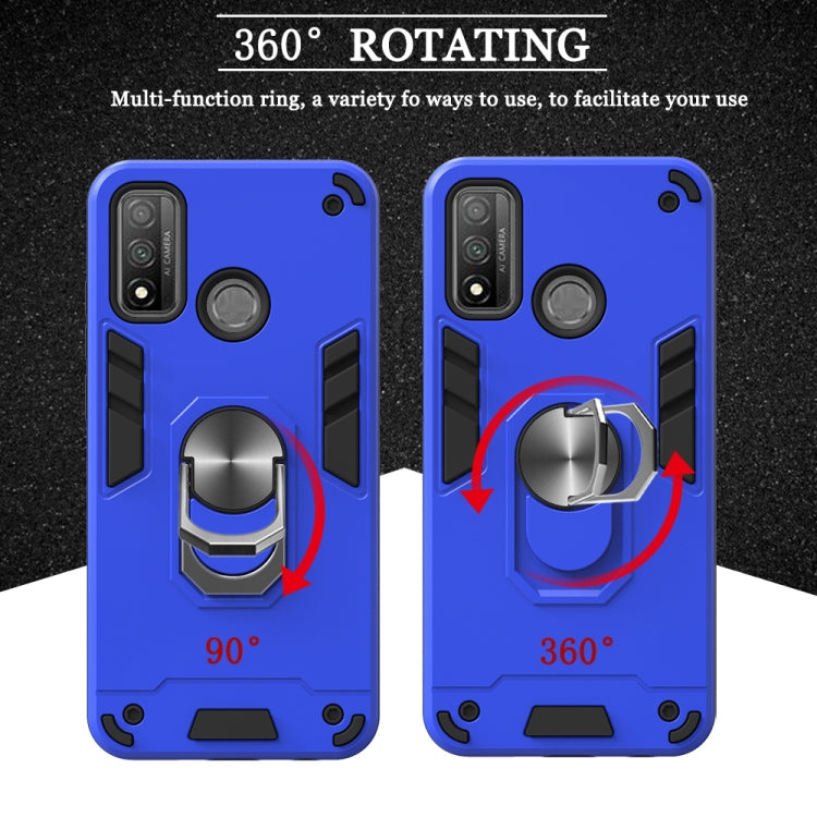 For Huawei P Smart(2020) 2 in 1 Armour Series PC + TPU Protective Case with Ring Holder