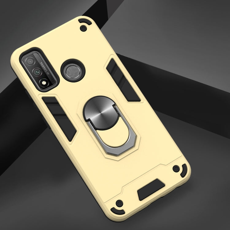 For Huawei P Smart(2020) 2 in 1 Armour Series PC + TPU Protective Case with Ring Holder