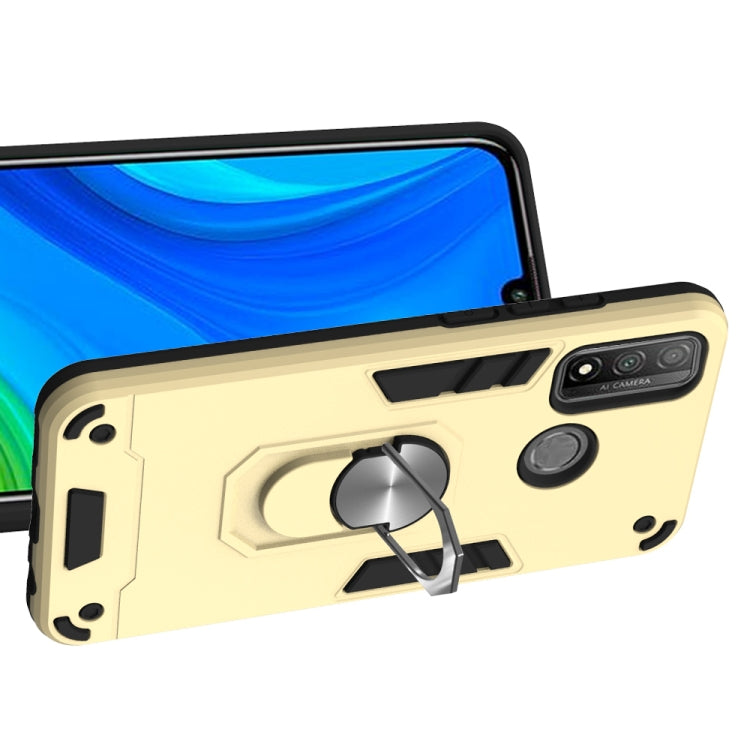 For Huawei P Smart(2020) 2 in 1 Armour Series PC + TPU Protective Case with Ring Holder