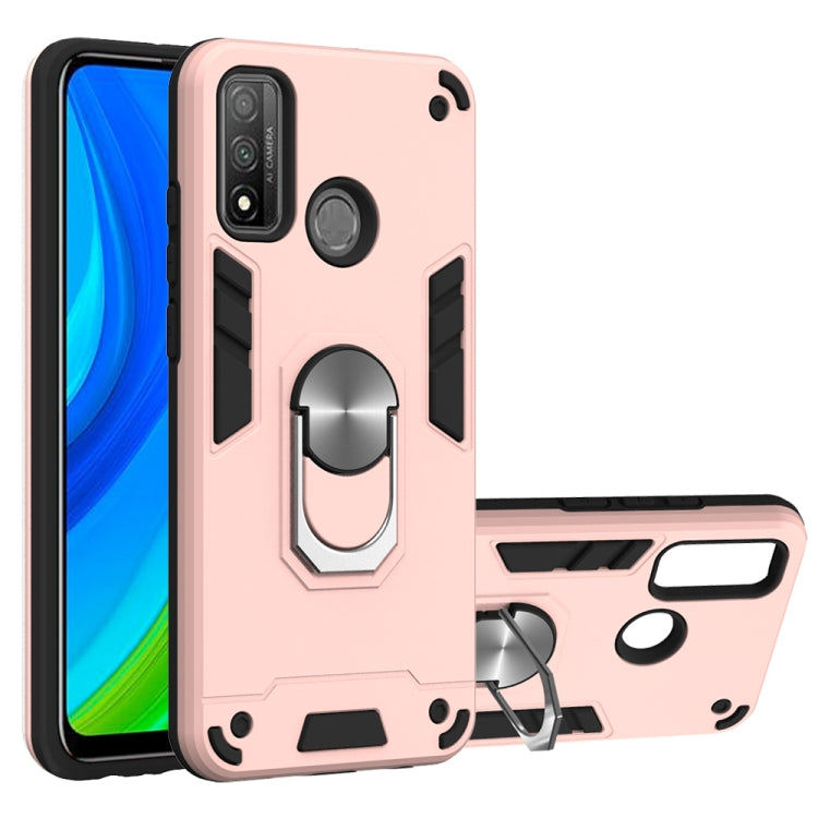 For Huawei P Smart(2020) 2 in 1 Armour Series PC + TPU Protective Case with Ring Holder