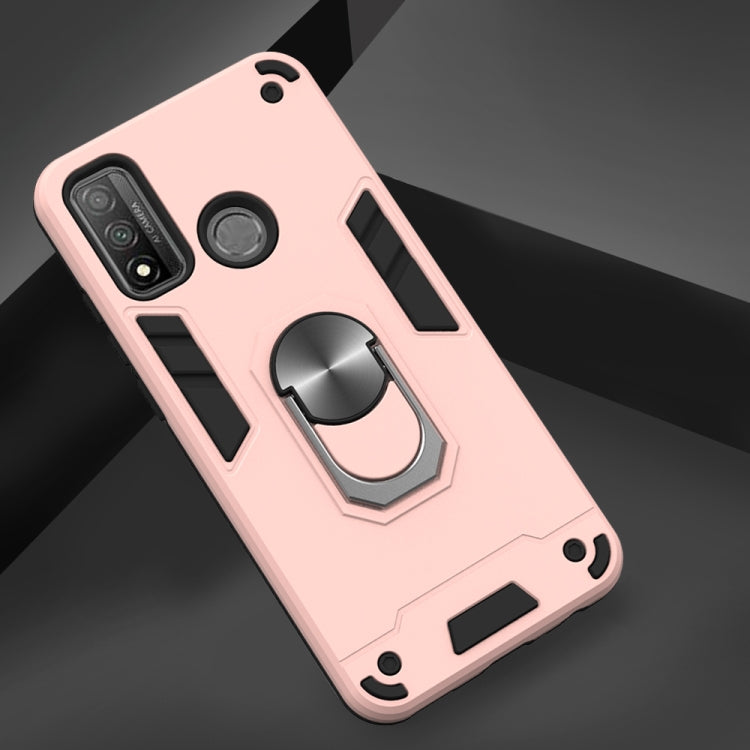 For Huawei P Smart(2020) 2 in 1 Armour Series PC + TPU Protective Case with Ring Holder