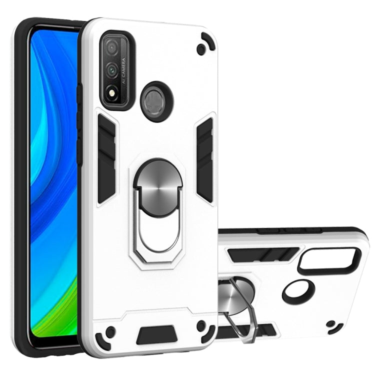For Huawei P Smart(2020) 2 in 1 Armour Series PC + TPU Protective Case with Ring Holder
