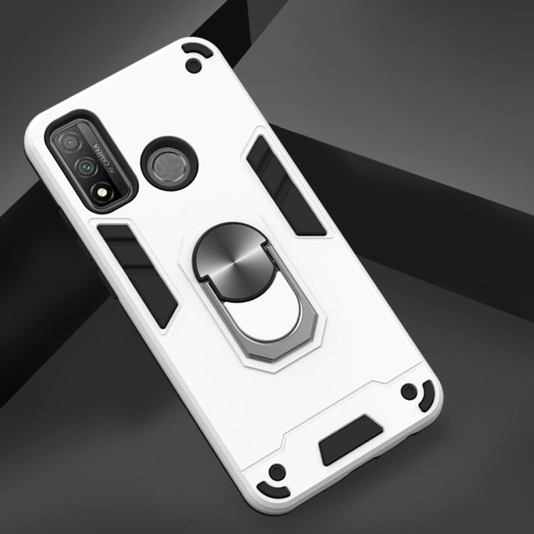 For Huawei P Smart(2020) 2 in 1 Armour Series PC + TPU Protective Case with Ring Holder
