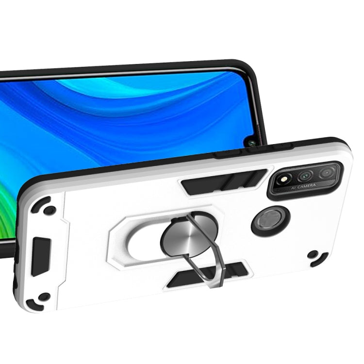 For Huawei P Smart(2020) 2 in 1 Armour Series PC + TPU Protective Case with Ring Holder