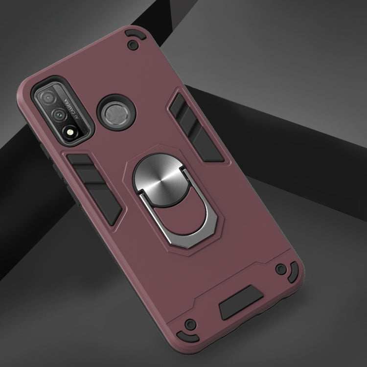For Huawei P Smart(2020) 2 in 1 Armour Series PC + TPU Protective Case with Ring Holder