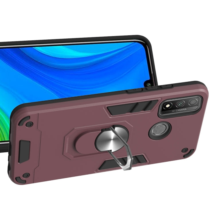 For Huawei P Smart(2020) 2 in 1 Armour Series PC + TPU Protective Case with Ring Holder