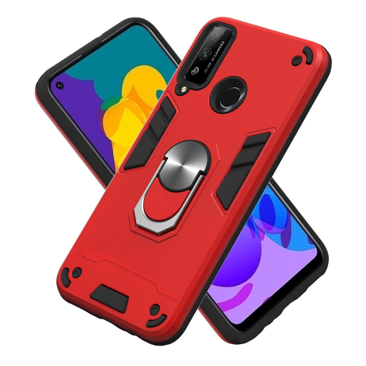 For Huawei Honor Play 4T 2 in 1 Armour Series PC + TPU Protective Case with Ring Holder