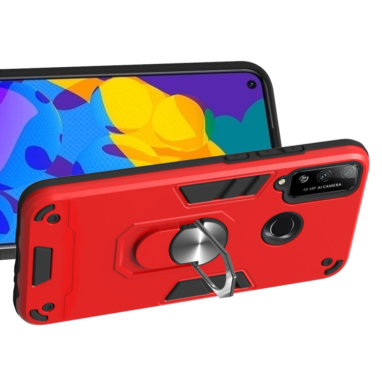 For Huawei Honor Play 4T 2 in 1 Armour Series PC + TPU Protective Case with Ring Holder