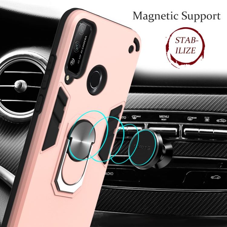 For Huawei Honor Play 4T 2 in 1 Armour Series PC + TPU Protective Case with Ring Holder