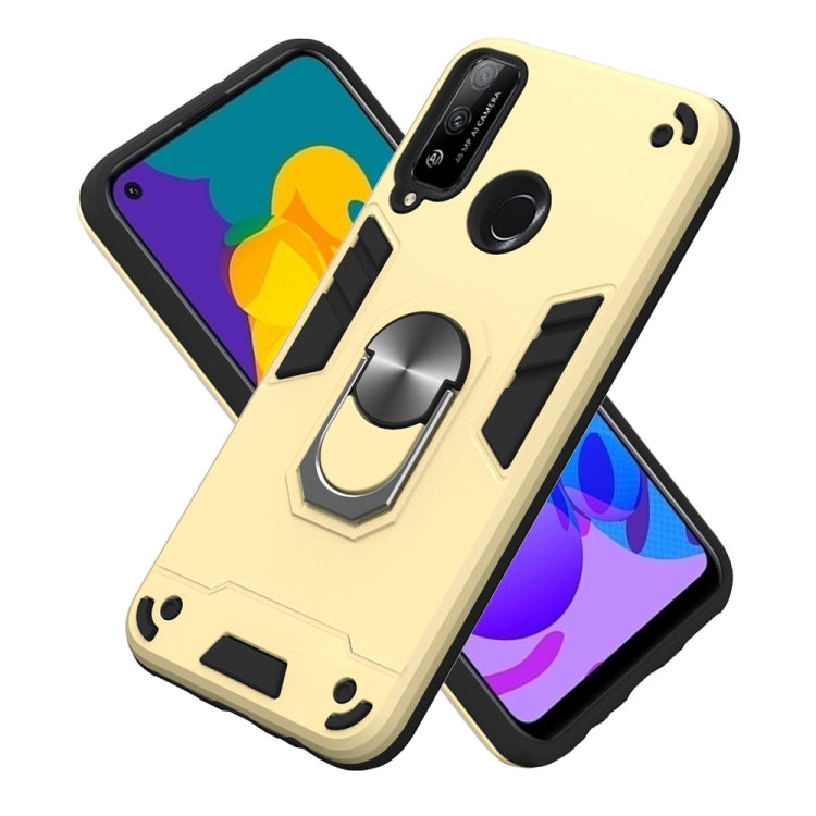 For Huawei Honor Play 4T 2 in 1 Armour Series PC + TPU Protective Case with Ring Holder