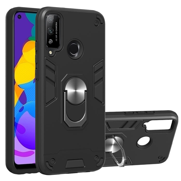 For Huawei Honor Play 4T 2 in 1 Armour Series PC + TPU Protective Case with Ring Holder