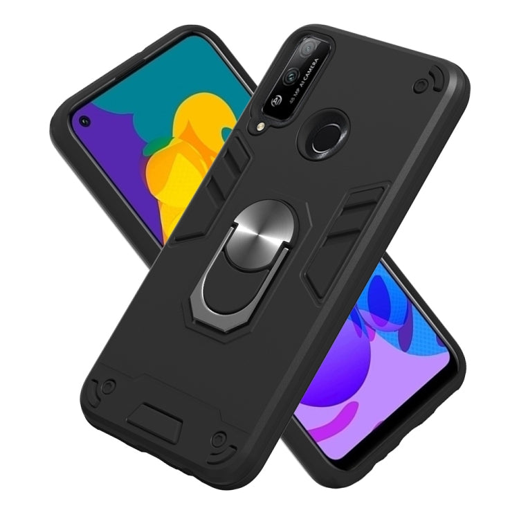 For Huawei Honor Play 4T 2 in 1 Armour Series PC + TPU Protective Case with Ring Holder