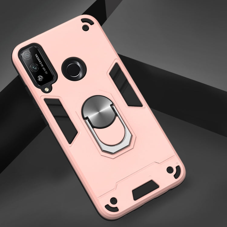 For Huawei Honor Play 4T 2 in 1 Armour Series PC + TPU Protective Case with Ring Holder