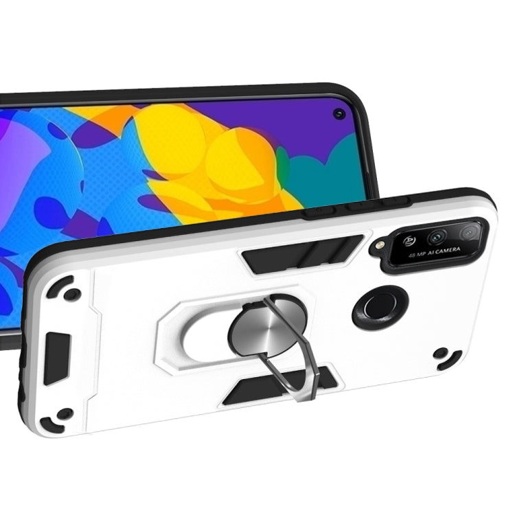For Huawei Honor Play 4T 2 in 1 Armour Series PC + TPU Protective Case with Ring Holder