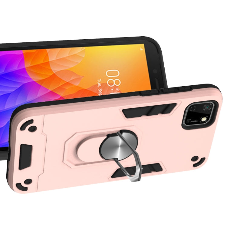 For Huawei Y5P(2020) 2 in 1 Armour Series PC + TPU Protective Case with Ring Holder