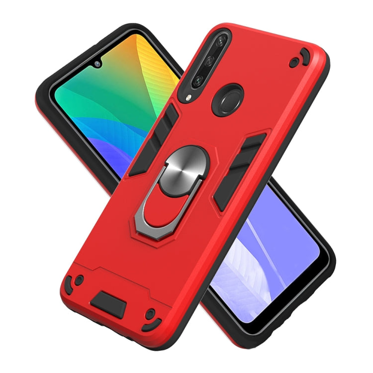For Huawei Y6P 2 in 1 Armour Series PC + TPU Protective Case with Ring Holder