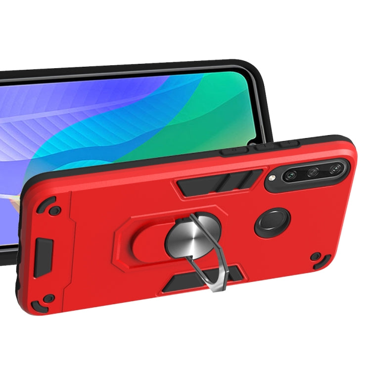 For Huawei Y6P 2 in 1 Armour Series PC + TPU Protective Case with Ring Holder