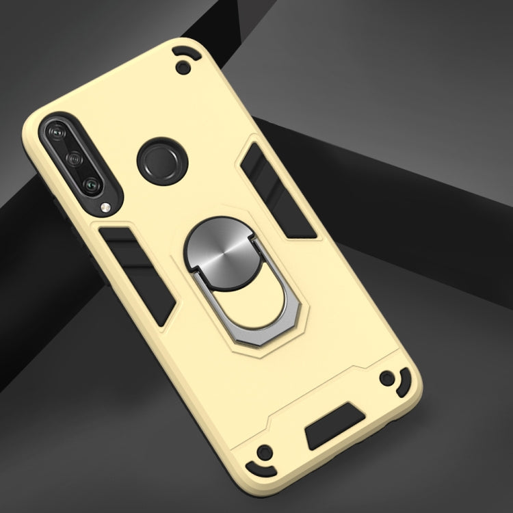 For Huawei Y6P 2 in 1 Armour Series PC + TPU Protective Case with Ring Holder