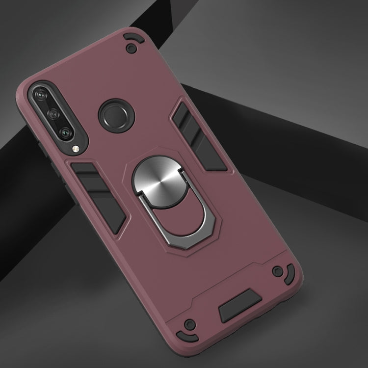 For Huawei Y6P 2 in 1 Armour Series PC + TPU Protective Case with Ring Holder