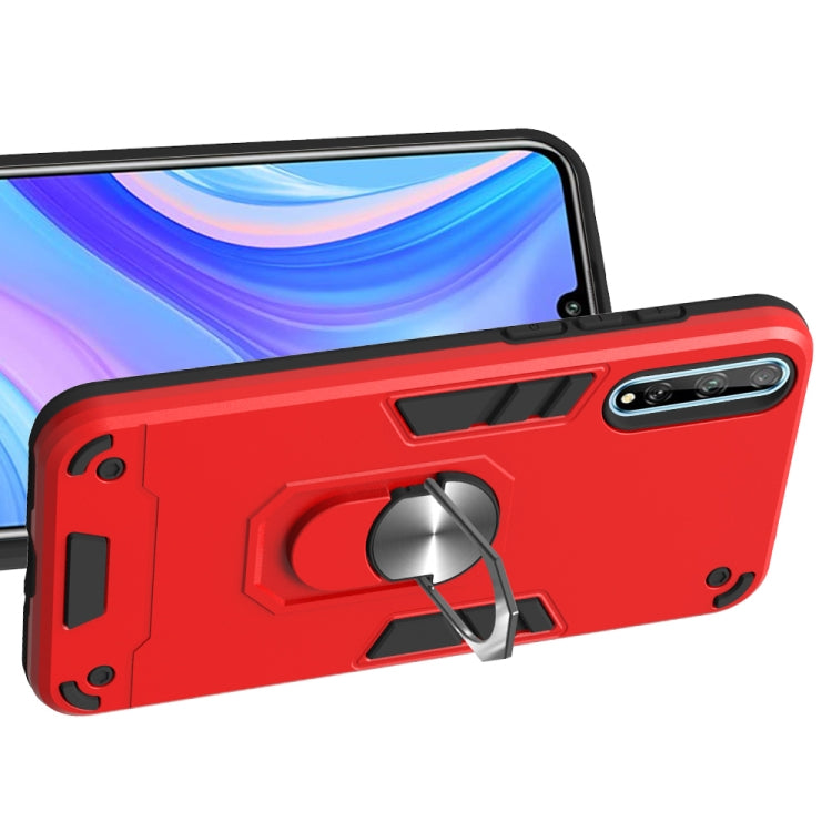 For Huawei Y8P(2020) 2 in 1 Armour Series PC + TPU Protective Case with Ring Holder